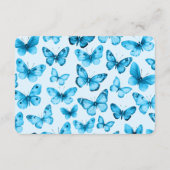 Elegant Butterflies Vrijgezellenfeest CUSTOM RSVP Informatiekaartje (Achterkant)