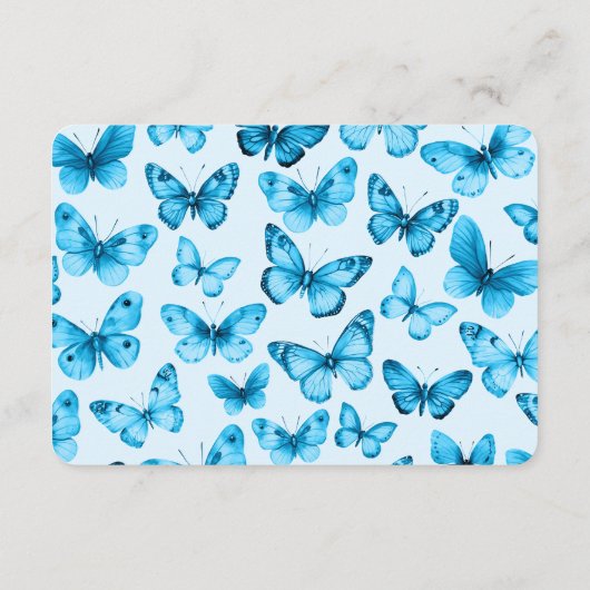 Elegant Butterflies Vrijgezellenfeest CUSTOM RSVP Informatiekaartje (Achterkant)