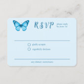 Elegant Butterflies Vrijgezellenfeest CUSTOM RSVP Informatiekaartje (Voorkant)