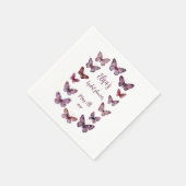 Elegant Butterflies Vrijgezellenfeest CUSTOM Servet (Hoek)