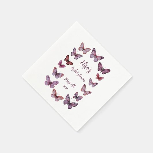 Elegant Butterflies Vrijgezellenfeest CUSTOM Servet (Hoek)