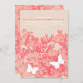 Elegant Butterflies Wedding Invitations Kaart (Voorkant / Achterkant)