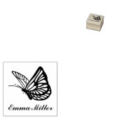 Elegant Butterfly — Aangepaste naam Rubberstempel (Gestempeld)