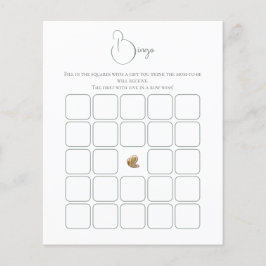 Elegant Butterfly Baby shower Bingo spel Flyer