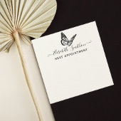 Elegant Butterfly Beautician Next Appointment Card Notitiekaartje