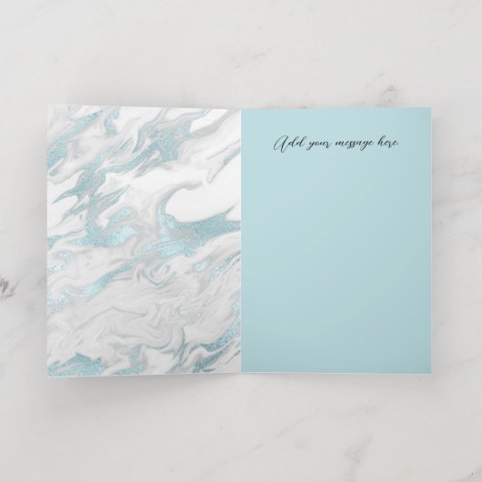 Elegant Butterfly Birthday Folie Wenskaart (Binnenlaag)