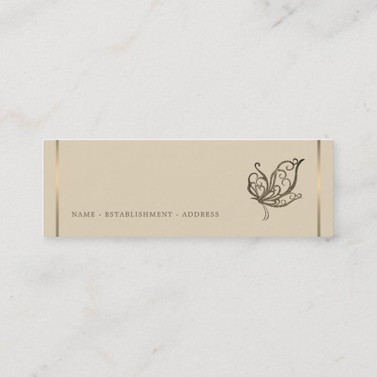 Elegant Butterfly Bladwijzer Mini Visitekaartje (Achterkant)