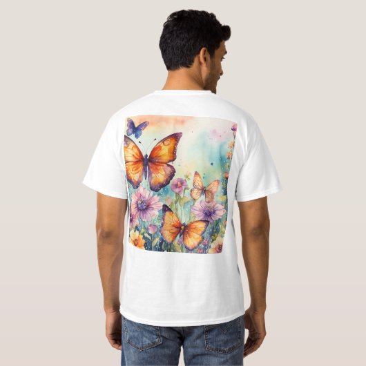 "Elegant Butterfly Bliss T-shirt" T-shirt (Achterkant volledig)