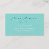 Elegant Butterfly Blue Flower Garden Visitekaartje (Achterkant)