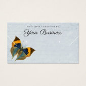 Elegant Butterfly Blue Jewels Display Card Visitekaartje (Voorkant)