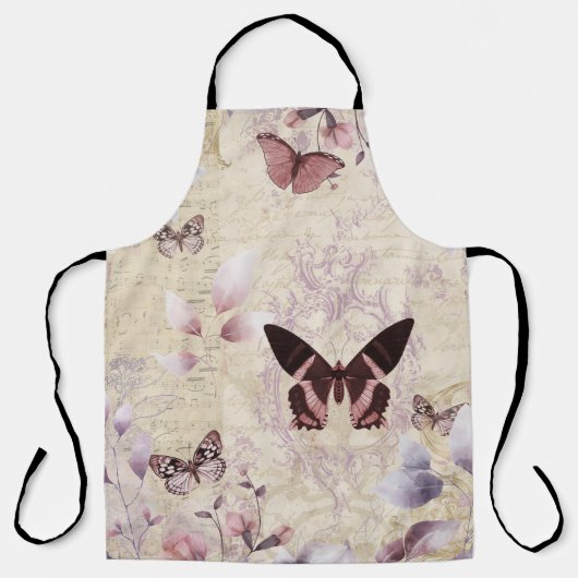 Elegant Butterfly Botanisch Schort (Voorkant)