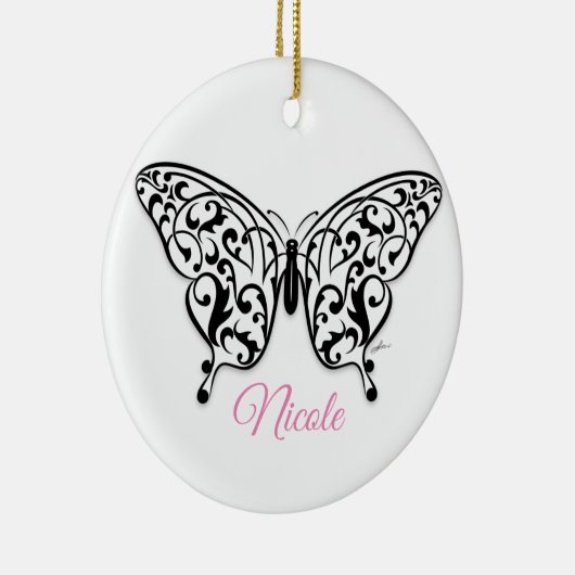 Elegant Butterfly Ceramic Ornament Design by Eksi (Rechts)