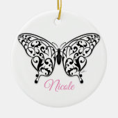 Elegant Butterfly Ceramic Ornament Design by Eksi (Voorkant)