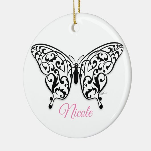 Elegant Butterfly Ceramic Ornament Design by Eksi (Links)