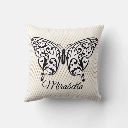 Elegant Butterfly Ceramic Ornament Design by Eksi Kussen (Achterkant)