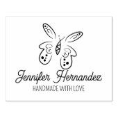 Elegant Butterfly Custom Handmade Large Rubberstempel (Afrduk)