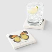 Elegant Butterfly Custom Stone Onderzetter (Zijkant)