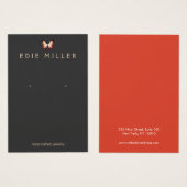 Elegant Butterfly Earring Display Card Visitekaartje (Voorkant /achterkant)