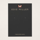 Elegant Butterfly Earring Display Card Visitekaartje (Voorkant)