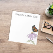 Elegant Butterfly en Paarse Vloerstijl Notitieblok