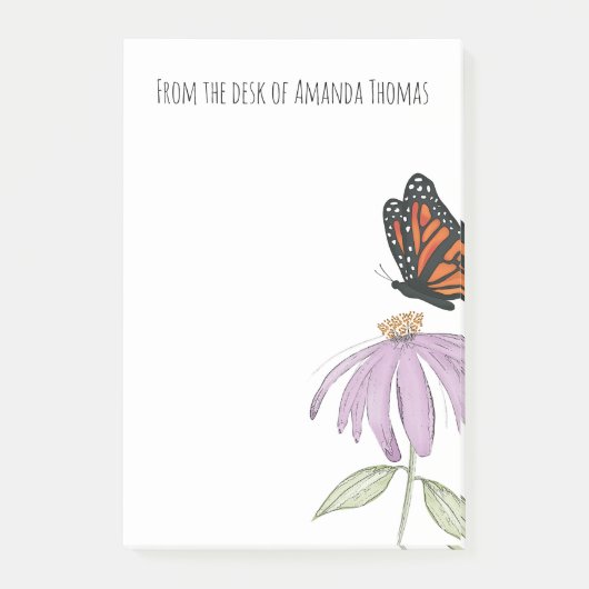 Elegant Butterfly en Paarse Vloerstijl Post-it® Notes (Voorkant)