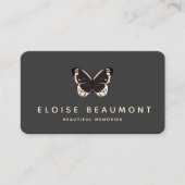 Elegant Butterfly Event Planner Logo Visitekaartje (Voorkant)
