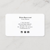 Elegant Butterfly Event Planner Logo Visitekaartje (Achterkant)