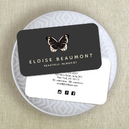 Elegant Butterfly Event Planner Logo Visitekaartje
