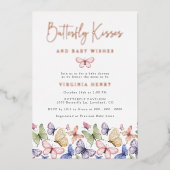 Elegant Butterfly Folie Uitnodiging (Voorkant)