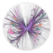 Elegant Butterfly Fractal Keramische Knop (Voorkant)