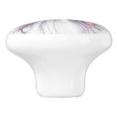 Elegant Butterfly Fractal Keramische Knop (Zijkant)