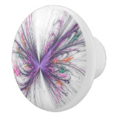 Elegant Butterfly Fractal Keramische Knop (Rechts)