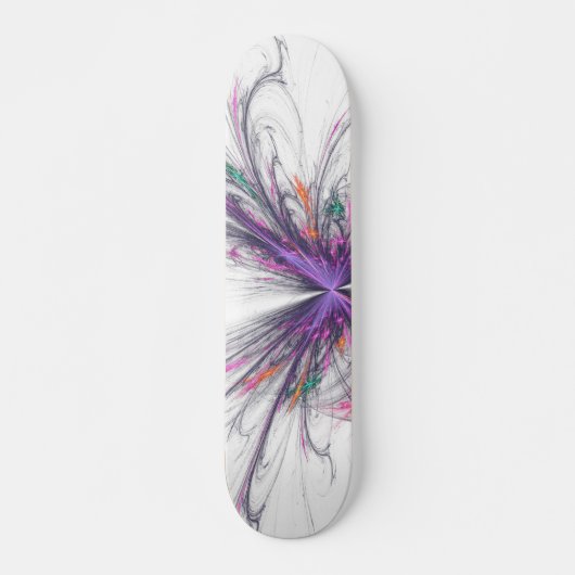 Elegant Butterfly Fractal Persoonlijk Skateboard (Voorkant)