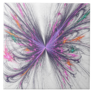 Elegant Butterfly Fractal Tegeltje