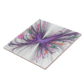 Elegant Butterfly Fractal Tegeltje (Zijkant)