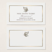 Elegant Butterfly, Free Drink Ticket Visitekaartjes (Voorkant /achterkant)