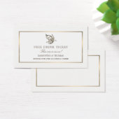 Elegant Butterfly, Free Drink Ticket Visitekaartjes (Bureau)