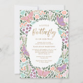 Elegant Butterfly Garden Baby shower Kaart (Voorkant)