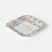 Elegant Butterfly Garden Baby shower Papieren Bordje (Gebogen)