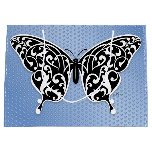 Elegant Butterfly Gift Bag Design by Edward Eksi Groot Cadeauzakje (Voorkant)
