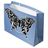 Elegant Butterfly Gift Bag Design by Edward Eksi Groot Cadeauzakje (Achterkant Gekanteld)
