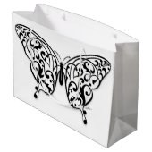 Elegant Butterfly Gift Bag Design by Eksi Groot Cadeauzakje (Achterkant Gekanteld)