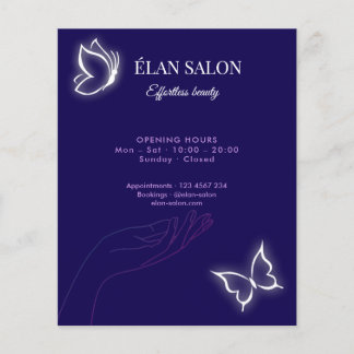 Elegant Butterfly Glow Chic Beauty Salon Flyer