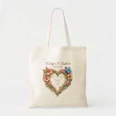 Elegant Butterfly Heart Flora - Custom Tote Bag (Voorkant)
