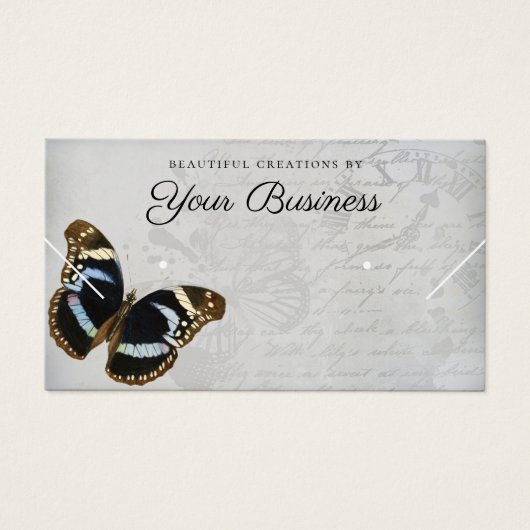 Elegant Butterfly Horizontale juwelen Display Card Visitekaartje (Voorkant)