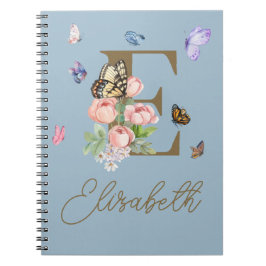 Elegant Butterfly Initiaal Notitieboek