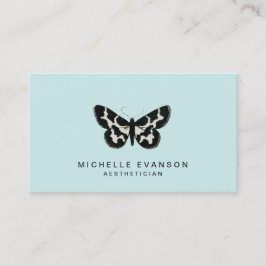 Elegant Butterfly Logo Mint Green Visitekaartje