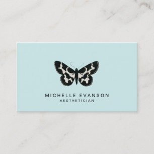 Elegant Butterfly Logo Mint Green Visitekaartje