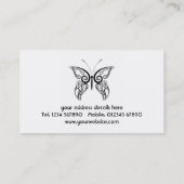 Elegant Butterfly Logo Visitekaartje (Achterkant)