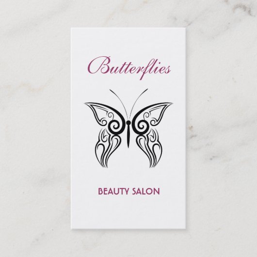 Elegant Butterfly Logo Visitekaartje (Voorkant)